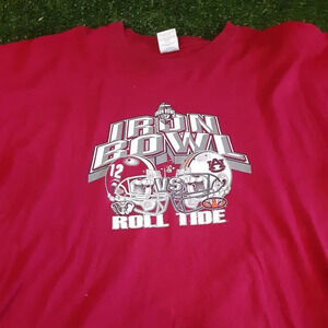 Mens Goldman Shirt Size 2XL Iron Bowl Vintage Tee Alabama vs Auburn Red Maroon